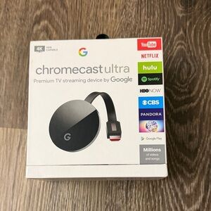 Google Chromecast Ultra - Black and Gray Streaming Dongle
